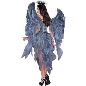 InCharacter Gray Dark Angels Desire Costumes Womens Medium Tattered Wings Corset